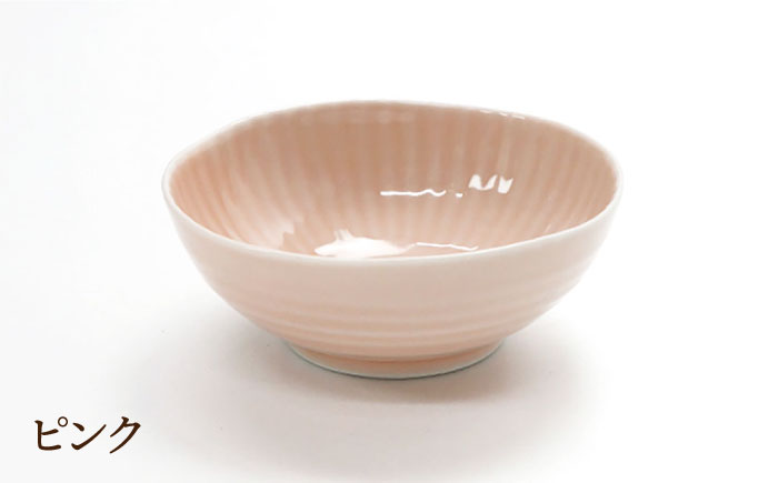 【波佐見焼】しのぎ 小付 小鉢 パステル 4枚セット【一龍陶苑】 [CC37]