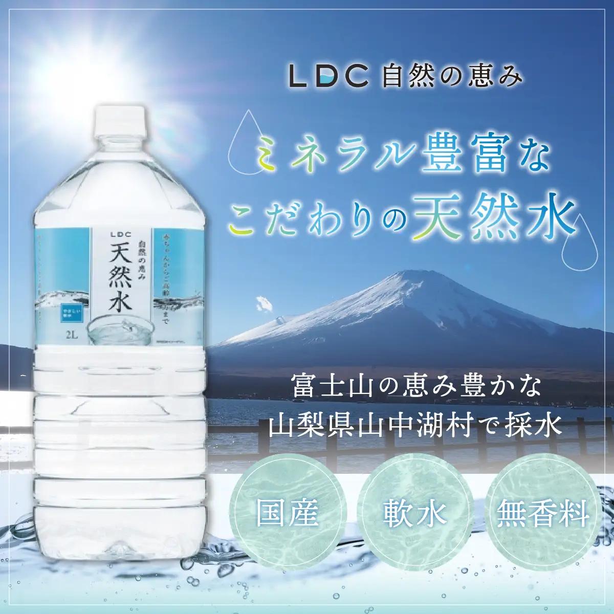 水 ミネラルウォーター 自然の恵み天然水　2L×24本（6本入り4ケース）　計48L 【3営業日以内発送スピード配送】 ※沖縄・離島配送不可　YX004 