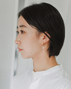 HARIO イヤリング ダイヤモンド カレット［HAA-DC-E］｜耐熱 ガラス アクセサリー ハリオ ランプワークファクトリー 職人 繊細 フォーマル カジュアル きれいめ おしゃれ 20代 30代