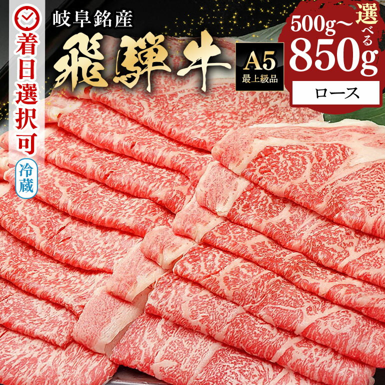 【ふるさと納税】 飛騨牛 すき焼き しゃぶしゃぶ ロース 500g 850g スライス 冷蔵 A5 霜降り 黒毛和牛 和牛 牛肉 肉 お盆 お中元 暑中見舞い プレゼント ギフト 贈り物 日付指定 時間指定 y14-42 送料無料