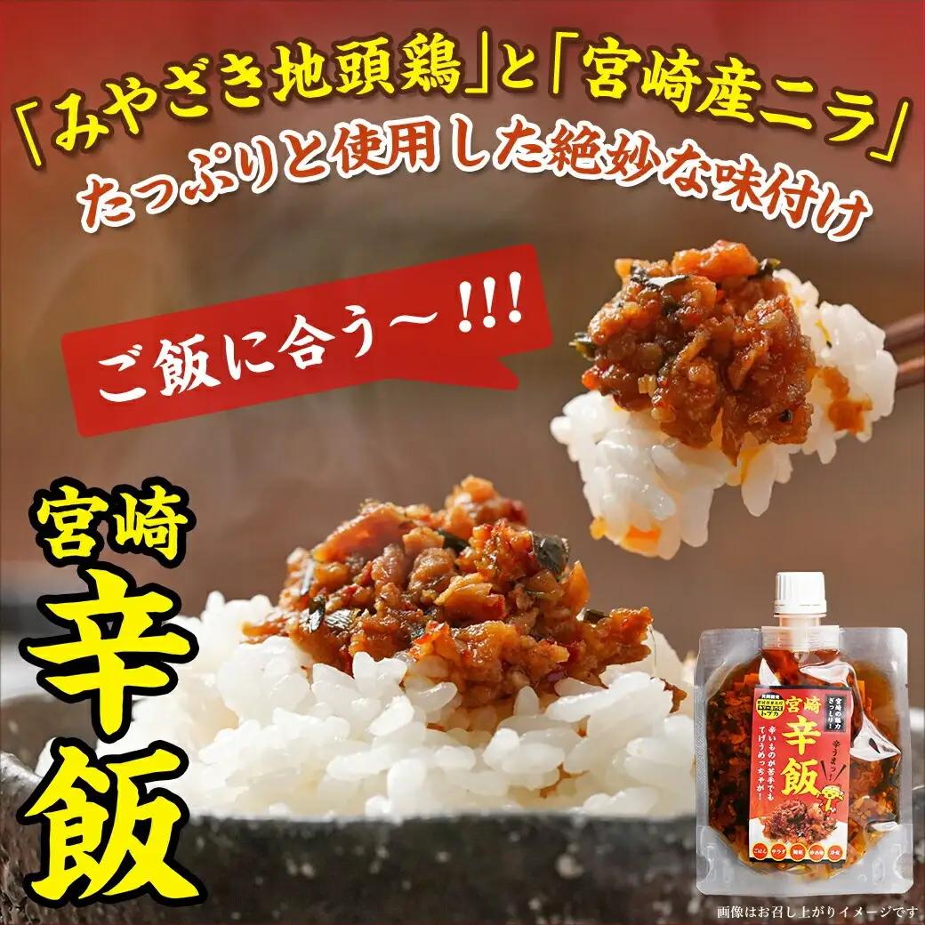 都城商業高校×トプカ☆宮崎辛飯＆宮崎大辛飯セット〔14-J901〕_(都城市) 共同開発 都城商業高校 カリー専門店トプカ SDG'ｓ 宮崎辛飯 地頭鶏 商業高校フードグランプリ 宮崎大辛飯 大豆 み