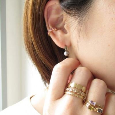 ふるさと納税 座間味村 kerama pearl × blue sapphire earring 1 / K18 (片耳) |  | 03