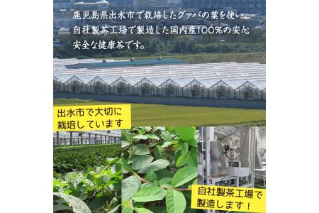 i184 ＜国内産100%＞出水農産グァバ茶 快然王(30包×4袋)グァバ葉のポリフェノールそのままに！ノンカフェインだから子供から大人まで！【出水酒造 izumi-syuzou】