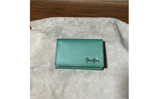 知多牛革の名刺入れ(グリーン)【1695363】