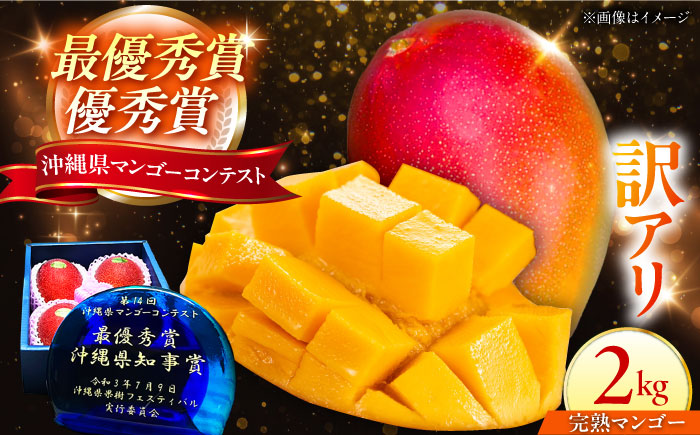【家庭用】仲村農園の完熟アップルマンゴー 2kg マンゴー 沖縄 果物 フルーツ ギフト 沖縄市 / 仲村農園 [BCCU003]