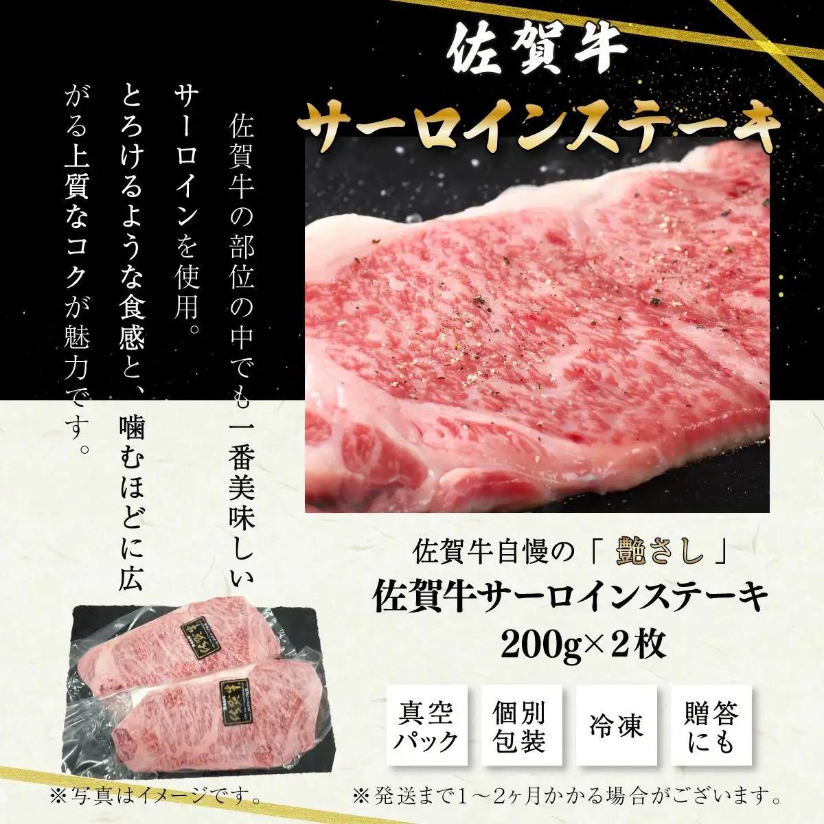 200g×2枚 佐賀牛サーロインステーキ D-567