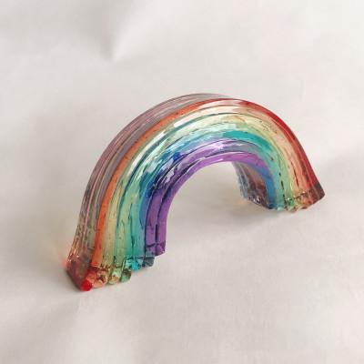 ふるさと納税 大刀洗町 虹のオブジェ《ガラス製・中・ティントカラー》1個 |  | 01
