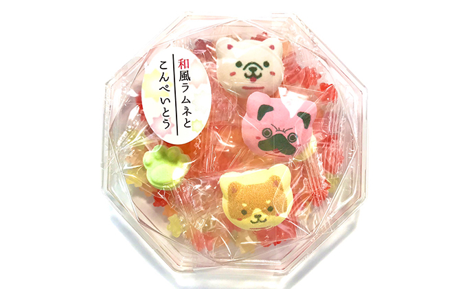 〈京の老舗和〉かわいい「和スイーツ」セット（ねこもにゃか＆あにまろ＆ラムネ金平糖）〈スイーツ お菓子 和菓子 生菓子 最中 もなか粒あん マシュマロ 白餡 金平糖 こんぺいとう ラムネ 加工食品〉