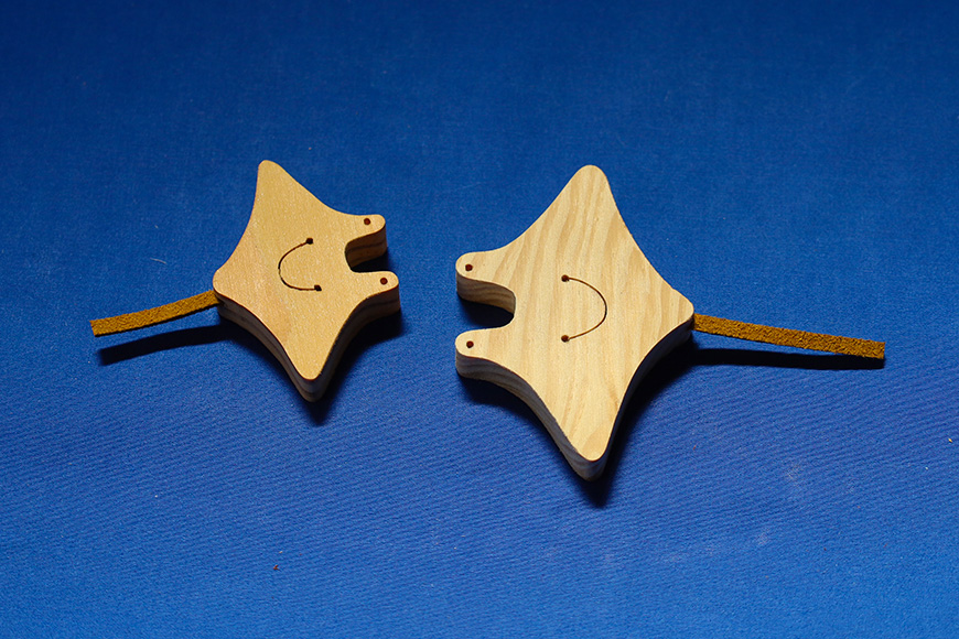 【木工房ひかり】親子マグネット3種セット（ジンベイザメ・ジュゴン・マンタ）