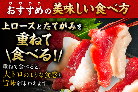 馬刺し 国産 上ロース馬刺しセット 合計400g 50g小分け《90日以内に出荷予定(土日祝除く)》 たてがみ コーネ ブロック 国産 熊本肥育 冷凍 生食用 肉 馬ロース 絶品 牛肉よりヘルシー 馬