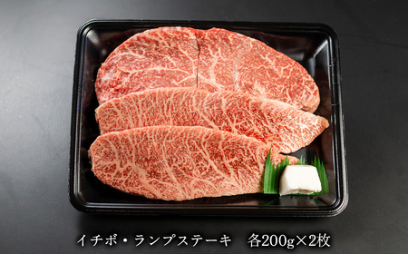 【木箱入り】菊の井 飛騨牛赤身ステーキセット（イチボ・ランプ　各200g×2）【70-33】【冷凍】