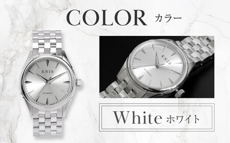 【KNIS KYOTO】 KNIS ニス サンレイダイアル 日本製 自動巻き 腕時計 ホワイト