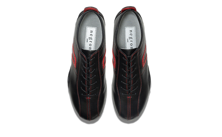 紳士靴 / ドライビングシューズ【NEGRONI(ネグローニ)】（カラー：ブラック&レッド、サイズ：24.0cm）【041-001-1-1】