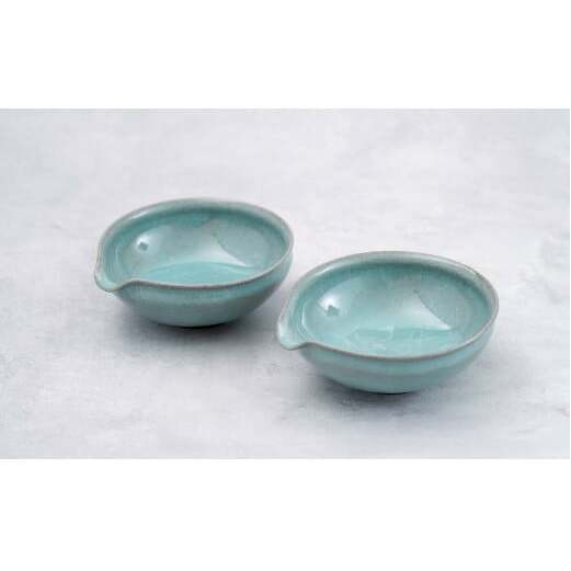 有田焼 貫入片口鉢 2個セット【梶原大敬 茂正工房】食器 うつわ 器 青磁 作家 A30-540_イメージ2