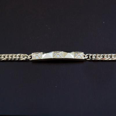 ふるさと納税 山梨市 K18ピラミッドブレスレット【ダイヤ0.14ct・20cm】 |  | 01