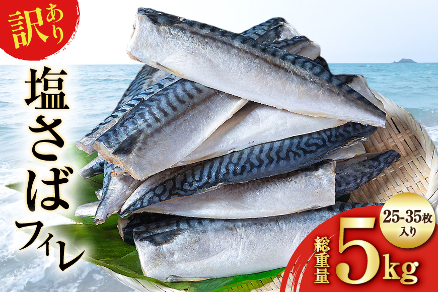 訳あり 減塩 無添加 塩サバ フィレ 総重量 5kg (25-35枚入)[足利本店 宮城県 気仙沼市 20565571] 魚介類 魚 海鮮 大容量 サバ さば 鯖 塩分控えめ サバフィレ サバフィーレ 鯖フィレ 塩サバフィレ 切り身 冷凍 訳アリ わけあり