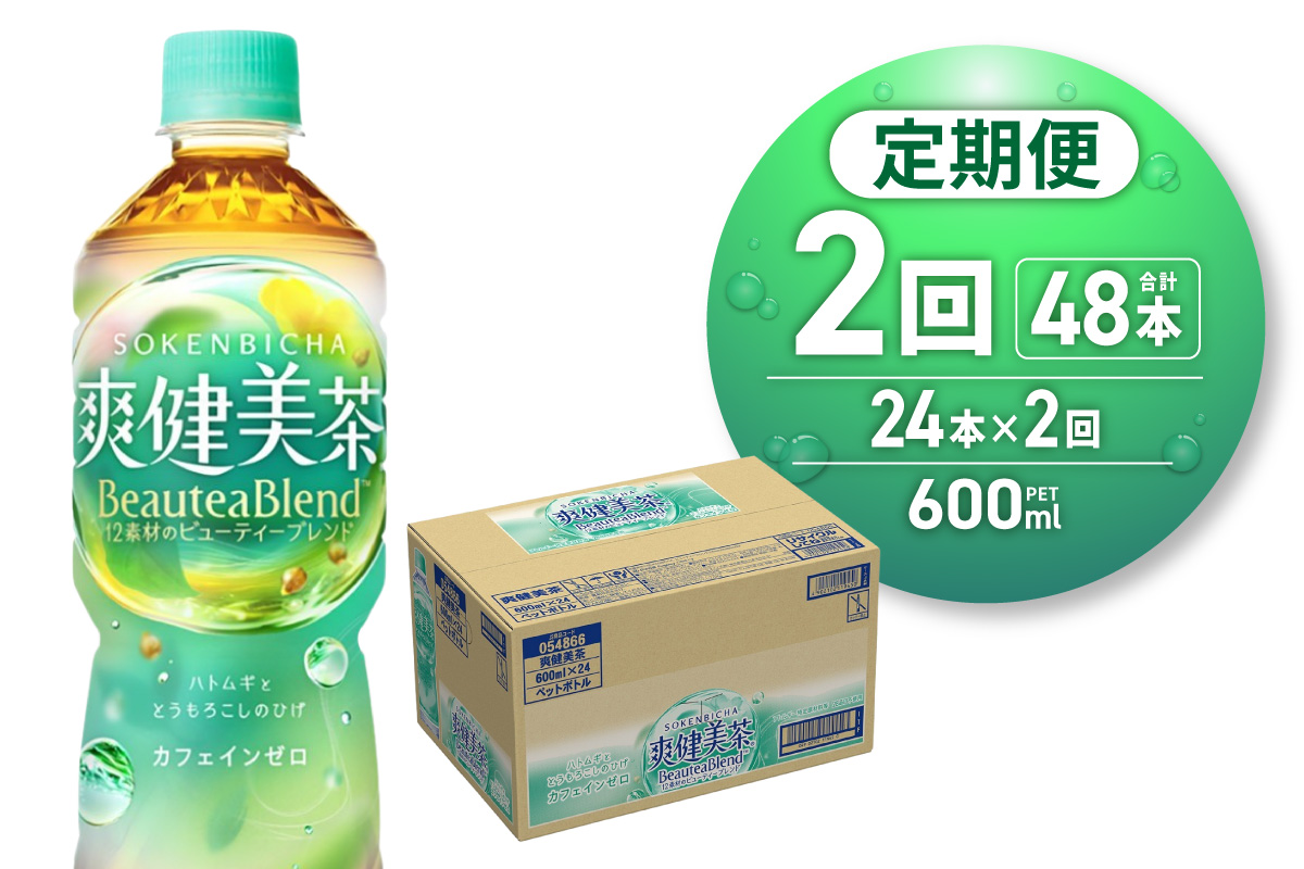 【２ヶ月定期便】爽健美茶＜BeauteaBlend＞600mlPET×24本 ｜コカ・コーラ 飲料 ドリンク 飲み物 お茶 北海道 札幌市