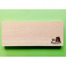 北海道産ヒバ材カッティングボードまな板 A　登別市市制施行50周年記念ロゴ