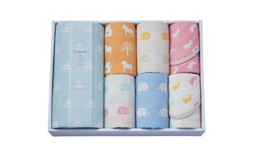 【G0616】ふわら　四重織バス・フェイスタオル・六重織タオルハンカチセット：配送情報備考　化粧箱入