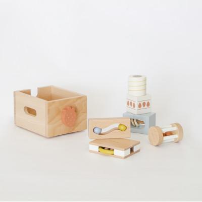 ふるさと納税 三木市 HOPPL(ホップル)スタッキングボックストイ　いちご(奏でるつみき)