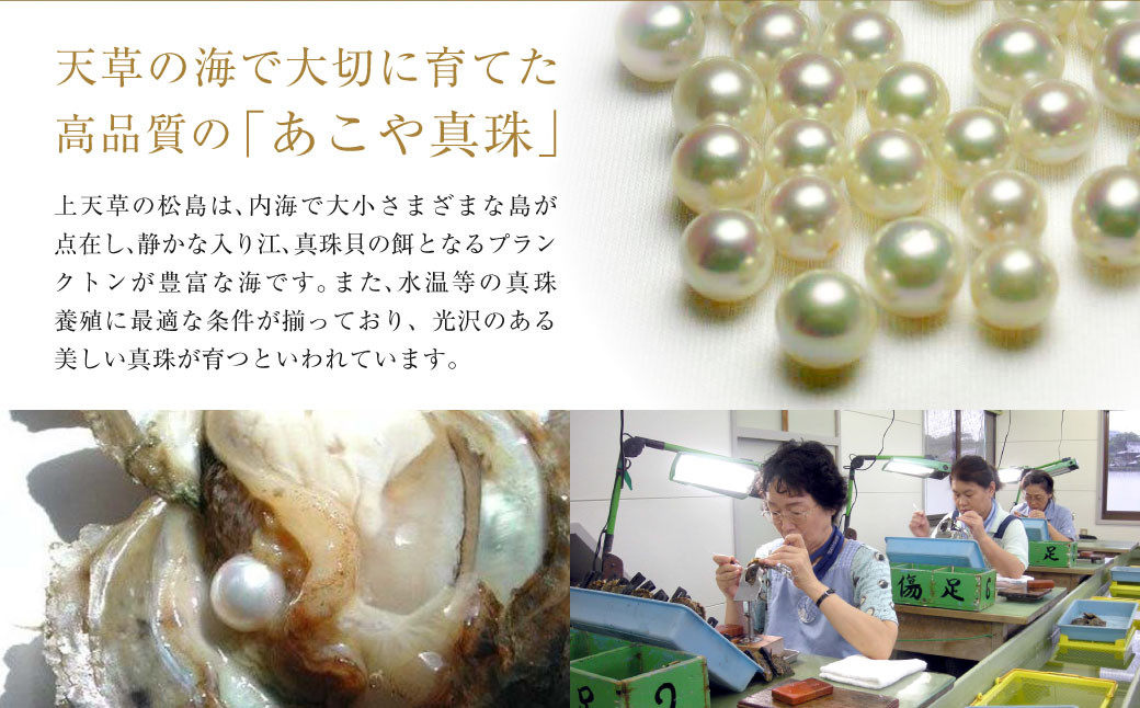 上天草産 あこや 真珠 ピアス K18（6.0ｍｍ珠）