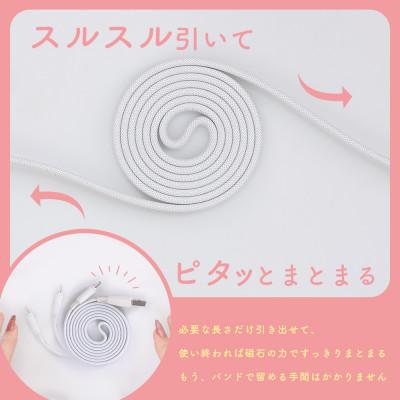 ふるさと納税 海老名市 マグネットフラットケーブル 磁力でまとまる スモーキーブラック (MOT-MGFAC100-BK) |  | 01