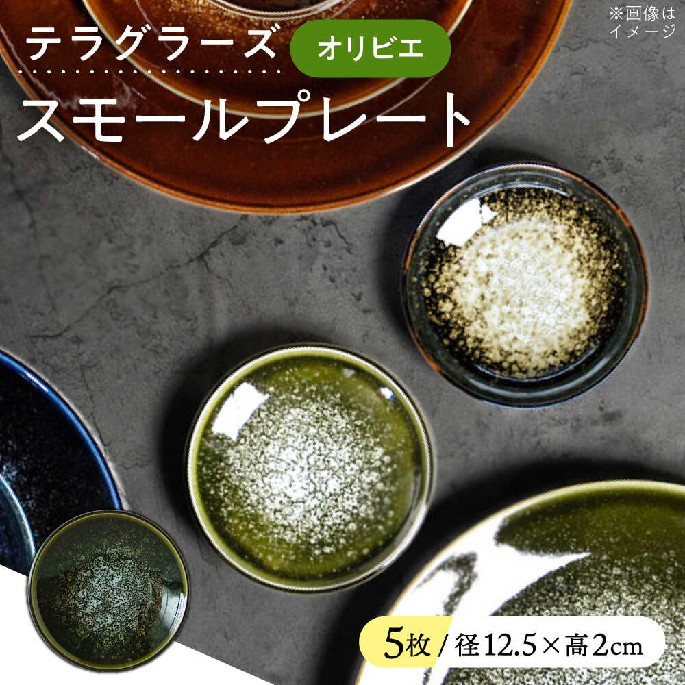 【ふるさと納税】【美濃焼】 テラグラーズ スモールプレート オリビエ 5客揃 瑞浪市 / アワサカ 食器 皿 プレート[AZAD021]