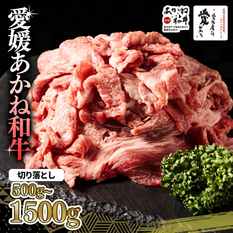 【ふるさと納税】愛媛あかね和牛 切り落とし 約500g/1000g/1500g | 1kg 1.5kg 国産 和牛 牛 ブランド牛 すき焼き 肉じゃが 炒め物 しぐれ煮 すき焼き 冷凍 愛媛県 松前町 すきやき すき焼 スキヤキ 国産和牛 最高級ブランド牛 牛肉 切り落とし 小分け