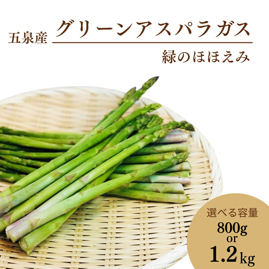 【ふるさと納税】 五泉産 グリーンアスパラガス 800g or 1.2kg 新潟県 五泉市 株式会社蛇場農産