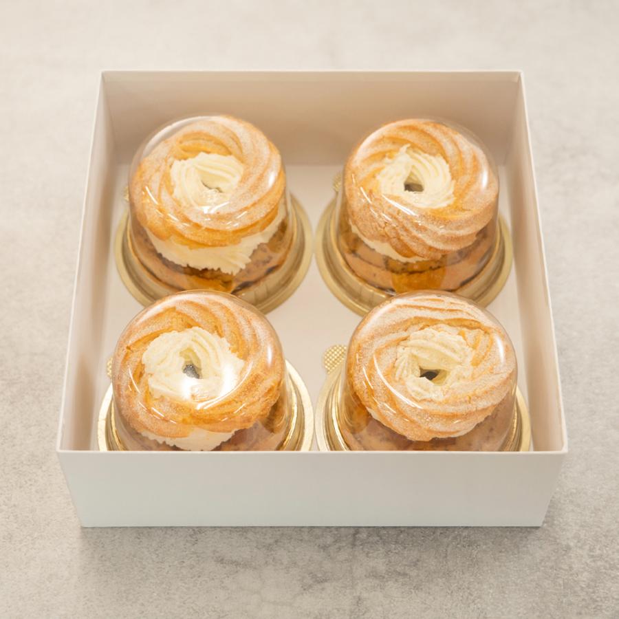 ＜レストランヒロミチ＞来迎寺在来種そば粉＆韃靼そば、うろこやのし梅のパリブレスト4個入り