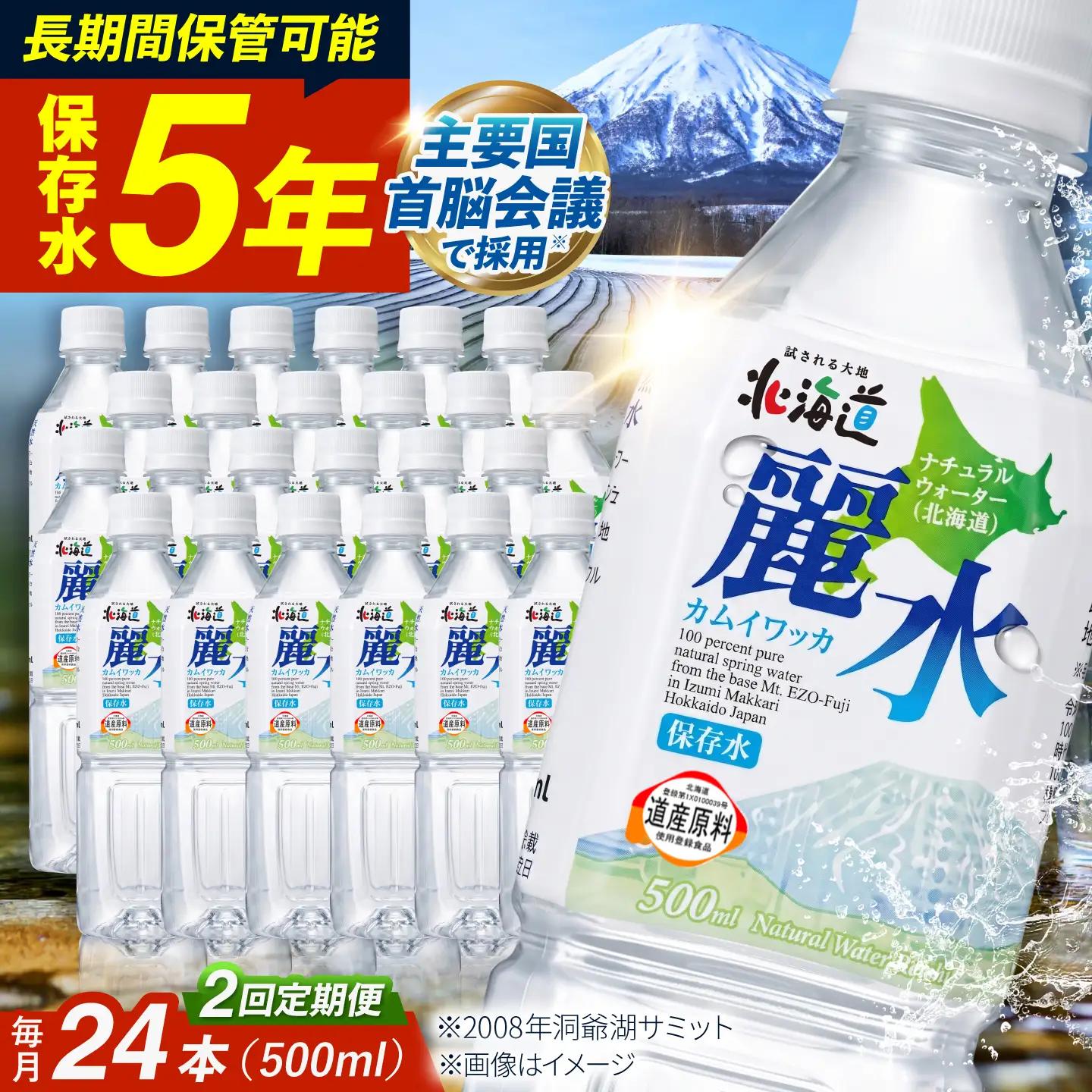 【全2回定期便】≪5年≫ 保存水 500ml×24本 [BPAI007] 保存水
