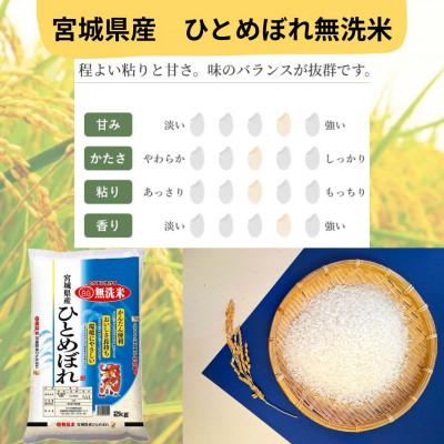 ふるさと納税 宮城県 令和6年産【宮城県産】ひとめぼれ無洗米2kg×2　計4kg |  | 01