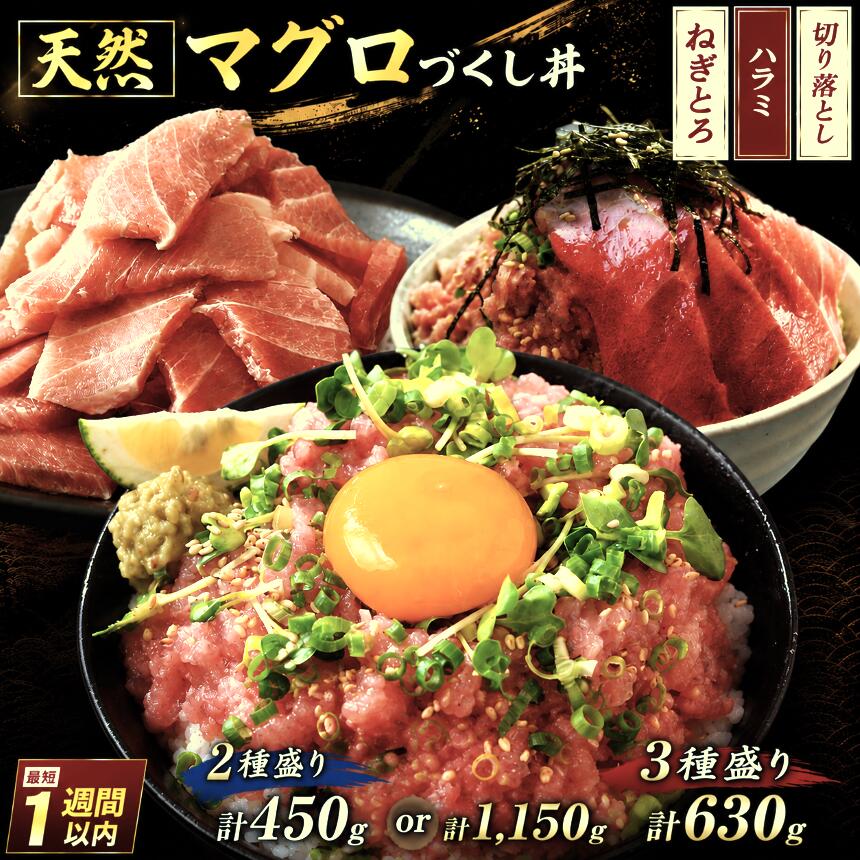 【ふるさと納税】 天然 マグロ づくし丼 （2種 or 3種 盛り）セット | 清幸丸水産 ネギトロ ランキング ねぎとろ まぐろのたたき スピード発送 ハラミ 切り落とし 海鮮丼 最短1週間以内発送 お試し 海鮮 鮪 ユッケ トロ スライス 切り落とし イチオシ 千葉県 君津市 きみつ