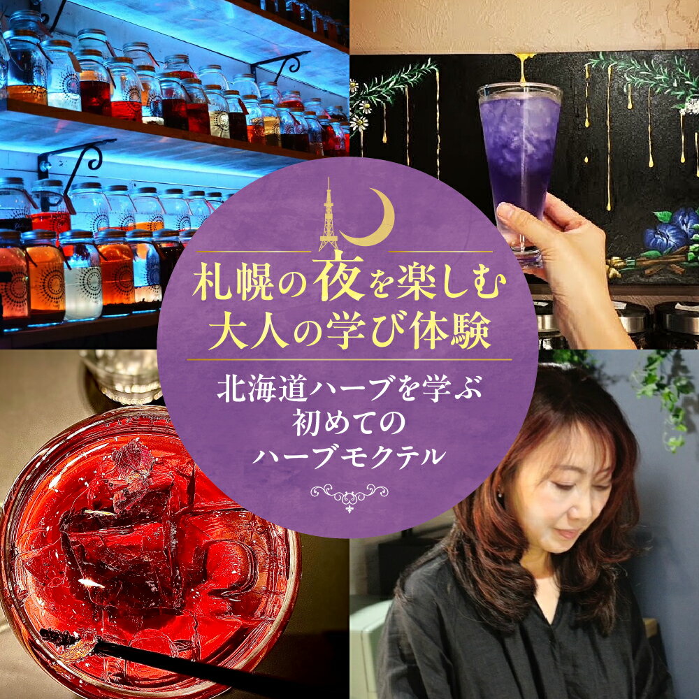 【ふるさと納税】 利用券 BAR ハーブ解説 1名様分 オリジナル ハーブ モクテル 食事サービス付き カレー 薄野 すすきの バー 薬酒BAR ノンアルコール カクテル お酒 アルコール チケット 北海道 札幌市