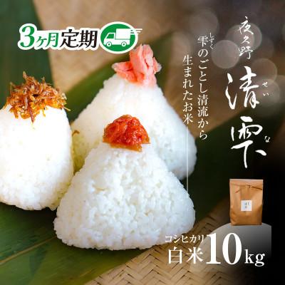 ふるさと納税 福知山市 【毎月定期便】京都夜久野産 清雫(せいな)コシヒカリ 白米 10kg(5kg×2袋)全3回
