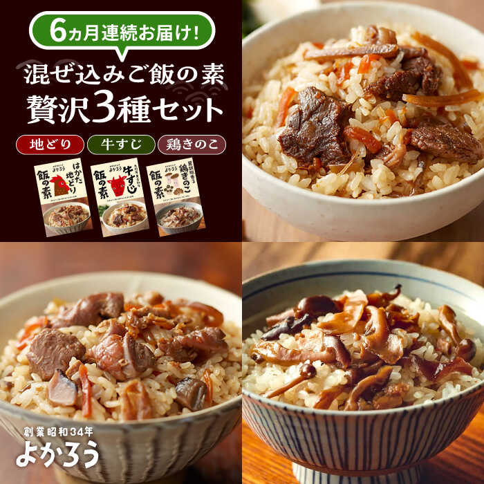 【ふるさと納税】【全6回定期便】よかろう 混ぜ込みご飯の素 贅沢3種 食べ比べ セット 詰め合わせ《豊前市》【有限会社よかろう】[VBA045] ご飯の素 九州 福岡