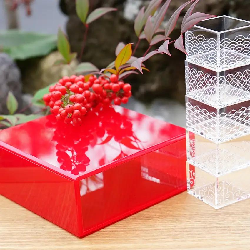 TOMONARI 雑貨 アクリル升 マスマス お重セット 伝統柄 0.3合枡 5個 日用品 食器 酒器 小物 ギフト_0049-003-se5