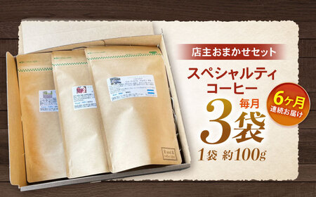 【6回定期便】挽き方が選べます！自家焙煎スペシャルティコーヒーおまかせセット(中挽き) / スペシャルティコーヒー ブレンド コーヒー 中挽き / 諫早市 / R and R coffee labo 