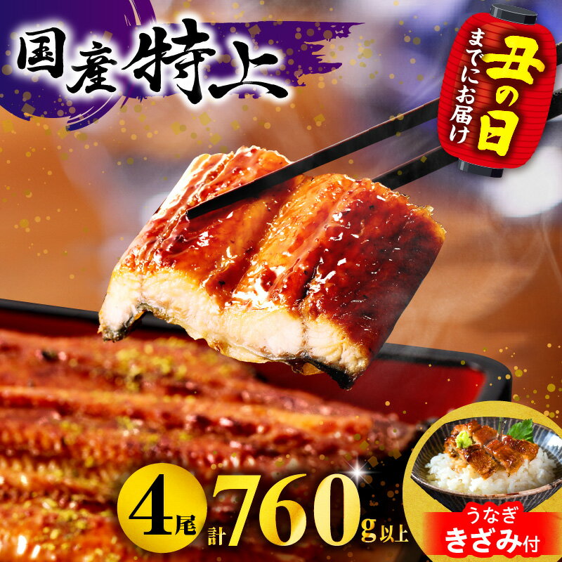【数量限定】国産うなぎ蒲焼4尾 計800g以上 鰻蒲焼ウナギ蒲焼用たれさんしょうのセット