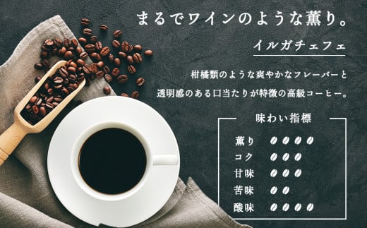 【定期便6ヶ月】 コーヒー イルガチェフェ（豆） 300g 自家焙煎珈琲　シングル ギフト ヤマフクコーヒー 北海道 中頓別