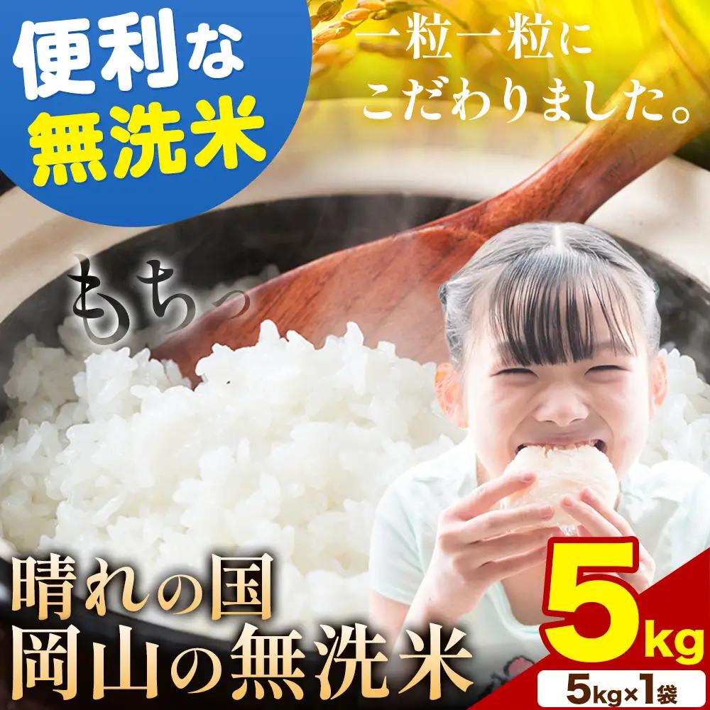 【7-14日発送】晴れの国岡山の無洗米 5kg 無洗