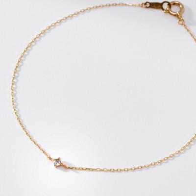 ふるさと納税 大津市 【K10 アクアマリンブレスレット】3月誕生石 毎日輝く 天然石ジュエリー 10金 イエローゴールド |  | 02