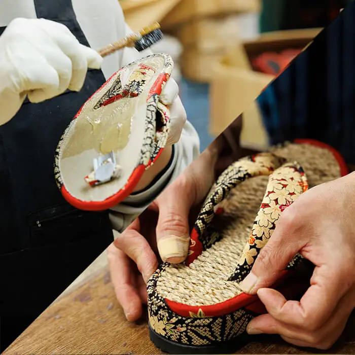 七島い(しちとうい) 草履幅広（Mサイズ・なおみ赤）七島藺 草履 履物 幅広 靴 和装 和服 ファッション 【opat003】【青木本店】