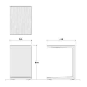 No.522 【家具蔵】ソファテーブルダン 560　ウォールナット材
