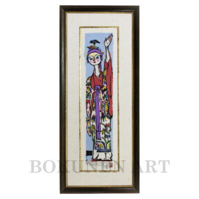 【ふるさと納税】【名嘉睦稔・木版画】カムロおどり サイズ極小【1741596】