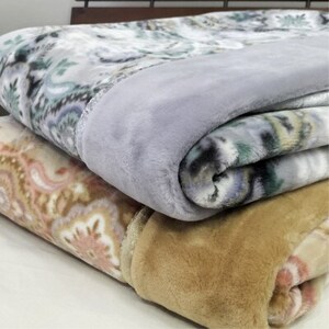 【シングルサイズ2枚組】暖かムートン調2枚合わせ毛布  M-3703-2P【1506776】