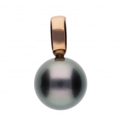ふるさと納税 神戸市 【響】黒蝶真珠(タヒチパール) K18 ピンクゴールド ペンダントトップ