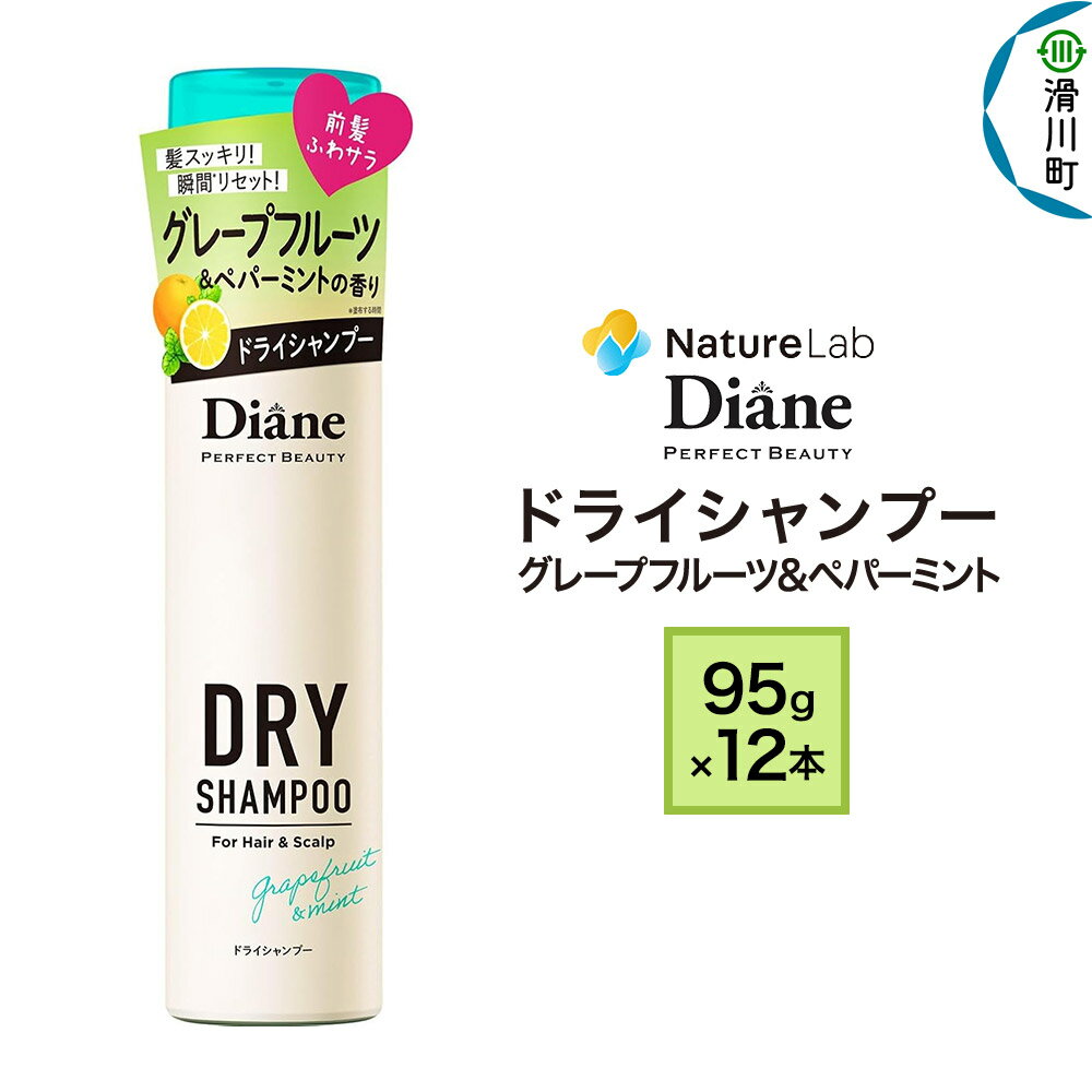 【ふるさと納税】Diane ダイアン パーフェクトビューティー ドライシャンプー 95g グレープフルーツ＆ペパーミント×12点セット