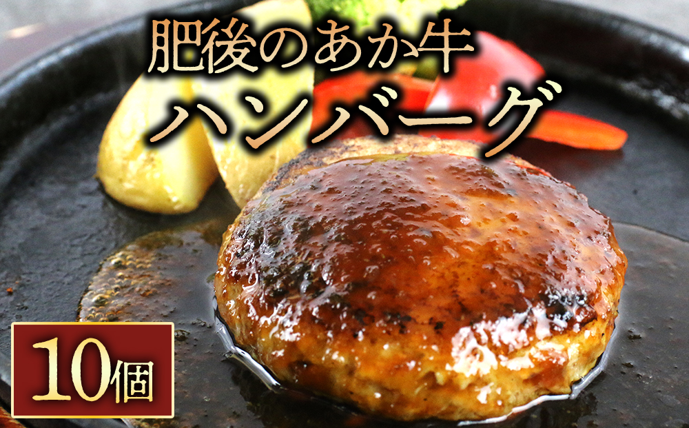 肥後の赤牛ハンバーグ 150g×10個 阿蘇牧場  1.5kg　国産和牛 あか牛 和牛 肉 国産 牛肉 ブランド牛 人気 美味しい 焼肉 希少 ハンバーグ ジューシー 父の日 熊本 阿蘇