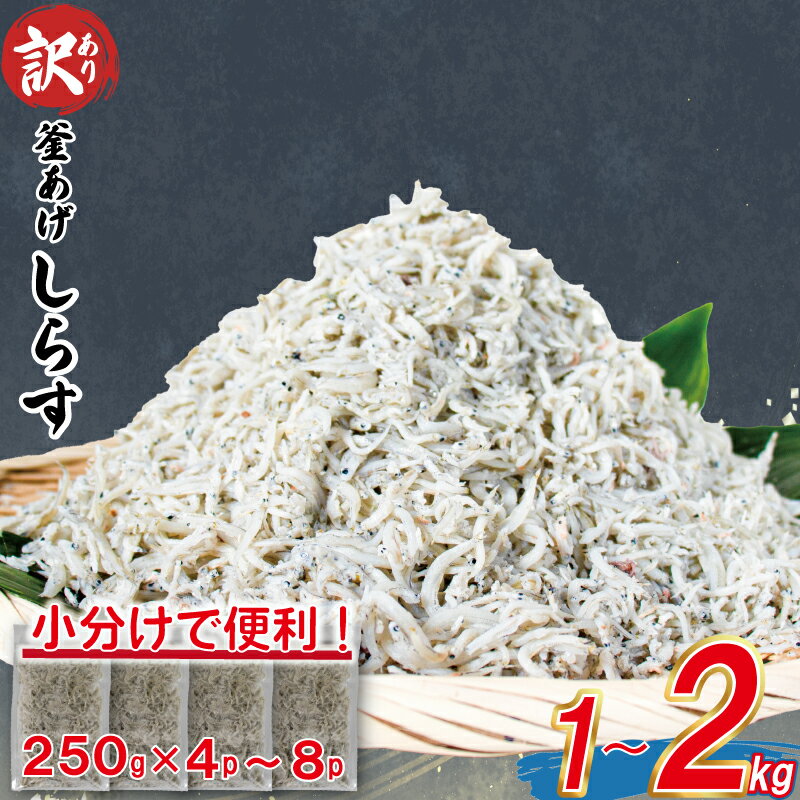 【ふるさと納税】 訳あり しらす 小分け 1kg / 2kg 釜揚げ 不揃い しらす干し ごはんのお供 おつまみ 酒の肴 小分け 便利 おかず しらす丼 お米 グルメ 食品 冷凍 魚 海鮮 海産物 食品 お取り寄せ 手軽 時短 ピザ パスタ 10000円 人気 おすすめ 愛媛県 松山市